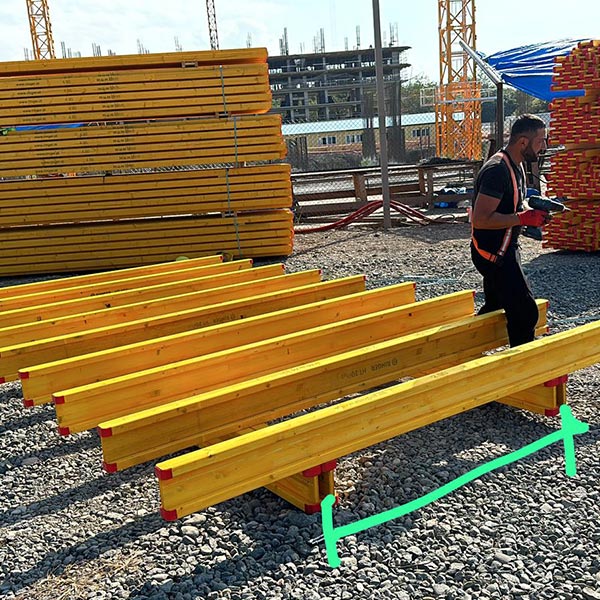 H20 BEAM IN CUSTOMER building site